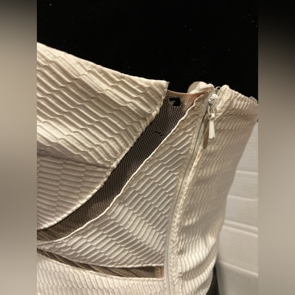 GB Dress Formal Long Black & White with Mesh Details Size:  small  [bb] - Picture 6 of 8